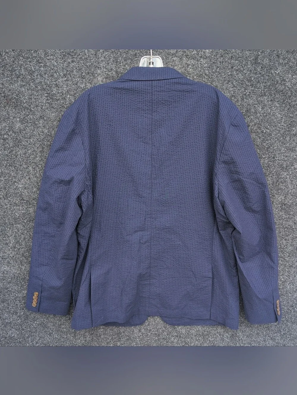 J Crew Thompson Jacket 44R Blue Seersucker Unstructured Unlined Dinner Blazer